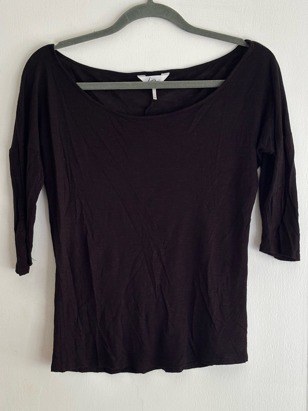 Classic Black Women's Boatneck Top